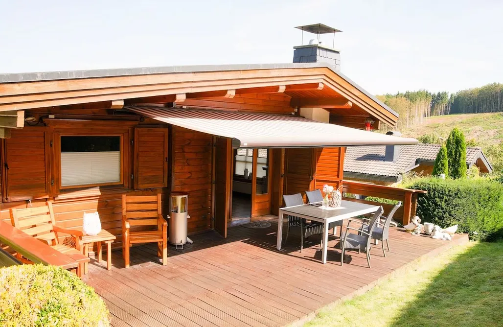 Kurztrip Mit Kindern Holzhaus Hubertus mit Sauna und Kamin 1