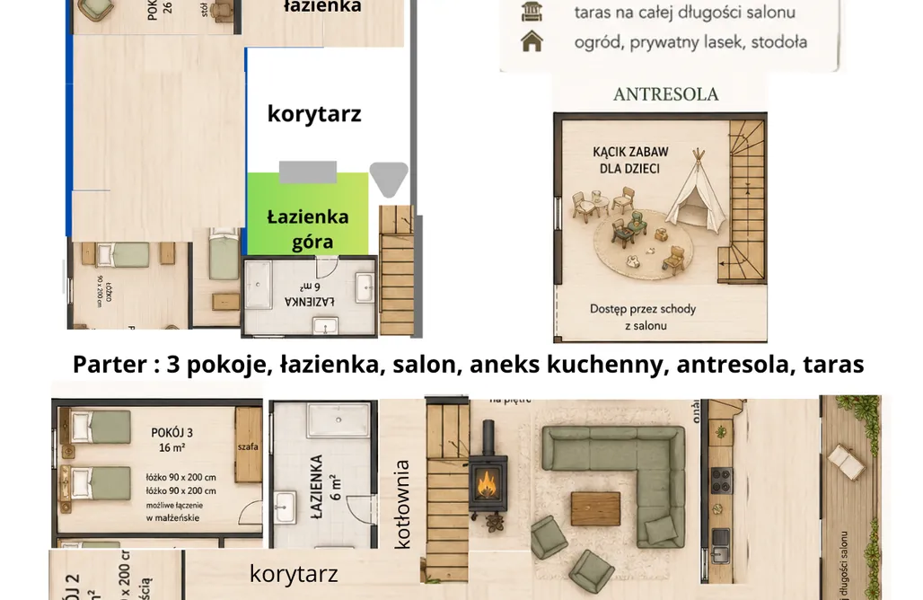 Masuren Polen Ferienhaus Haus im Ermland - Siedlisko Jabłonka 1