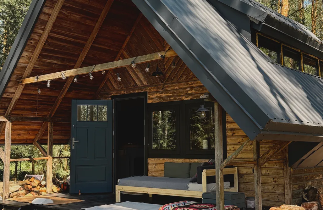 AlohaCamp accommodation Drewniana chatka w lesie koło jeziora 5