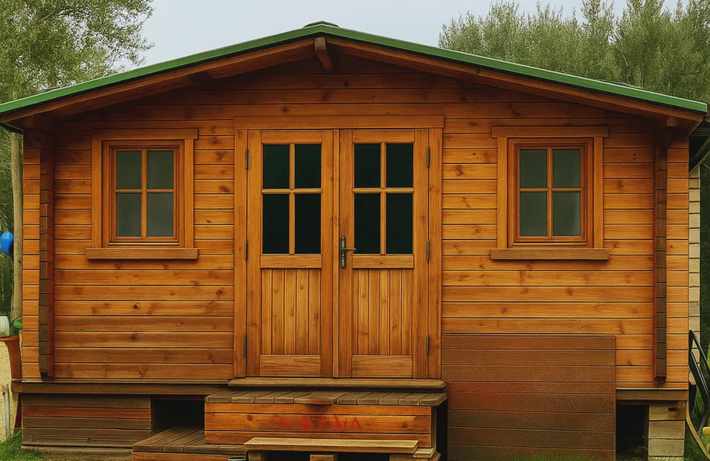 alojamientos AlohaCamp Cabaña Ganesha – Refugio de Madera en Kurkum Farm 1