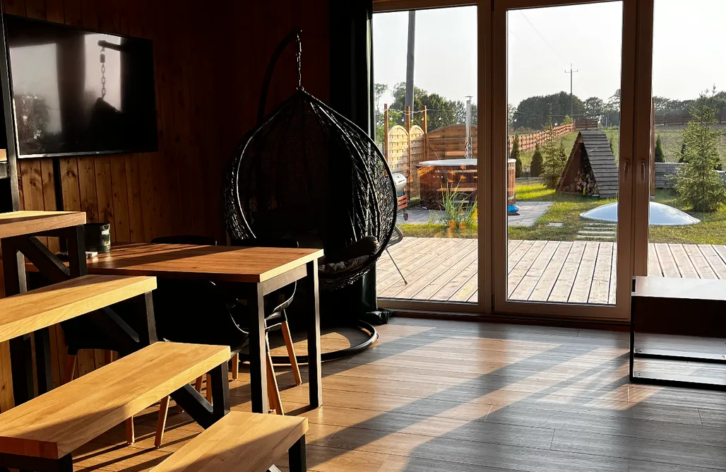 Bogusze noclegi Laski Lake Mazury - domek z balią blisko jeziora 2