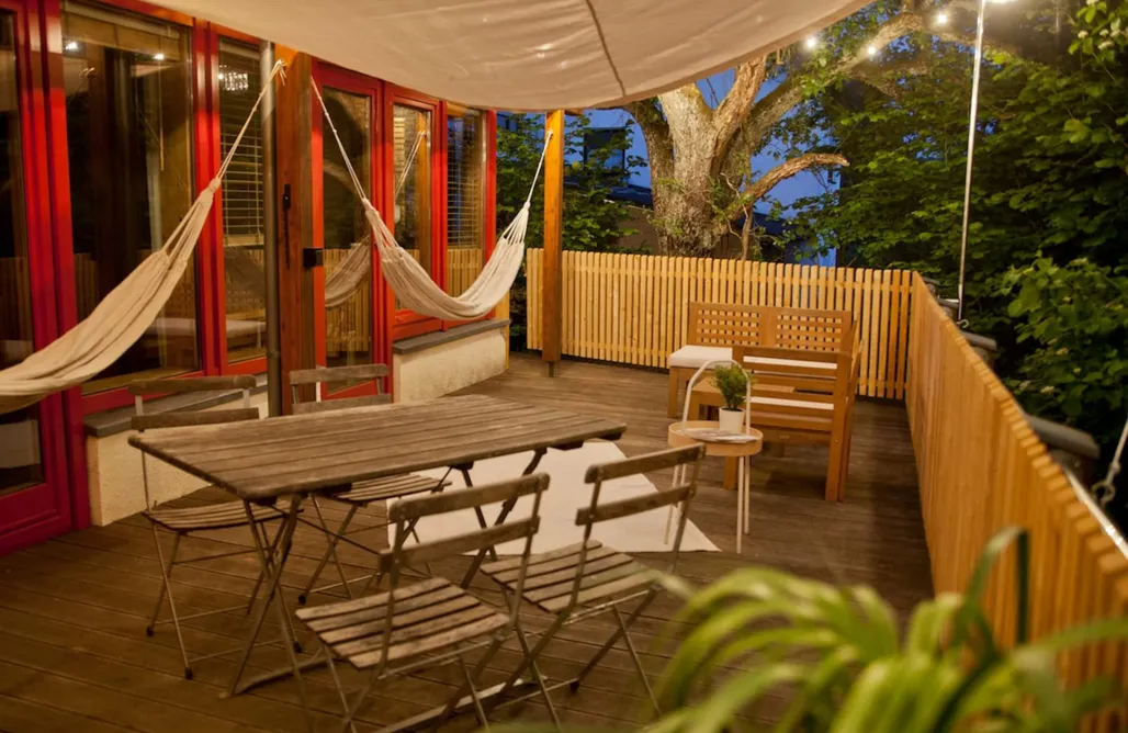 Hébergement AlohaCamp Maison du renard et du lièvre, grande terrasse, en lisière de forêt, pour les familles 5