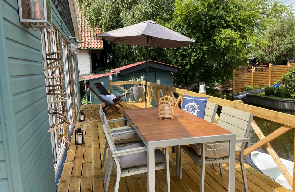Location Chalet Avec Étang Pêche Privé Ferienhaus Heinkens Hoek mit Steg und Ruderboot 2