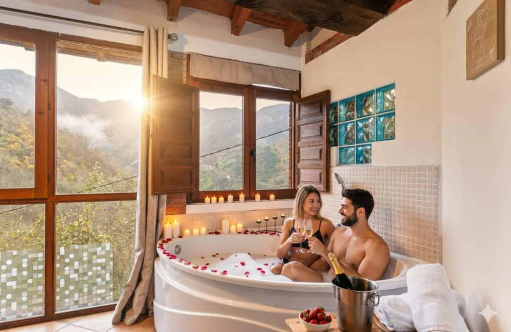 AlohaCamp Carbayu, jacuzzi, vistas espectaculares, barbacoa y chimenea 4