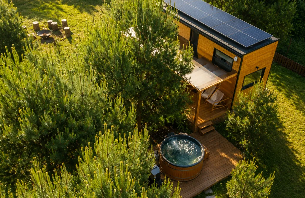 ubytování AlohaCamp Oaza Święty Spokój - Tiny House z prywatną balią i Jacuzzi przy Narwii 4
